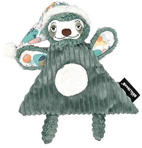 Les DEGLINGOS Kuscheltier Baby Chillos das Faultier | superweicher Cord | Geschenkidee | ab Geburt | 28 cm | grün