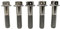 RISON-Titanium 5 Stück Titanschrauben M10x1.25x30mm, Titan Flansch Schrauben Sechskantschraube, Titan Schrauben Bolzen Bremssattelschraube Motorradschrauben Autoschrauben