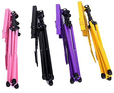 Supvox Bunter Klappbarer Notenständer Aus Metall Höhenverstellbar Mit Rutschfesten Gummifüßen Stabiles Dreibein Für Musikzubehör Leichter Tragbarer Halter Für Notenblätter Für Gitarre Und