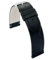 diloy XL Lederarmband für klassische Uhr glattes genähtes Rindsleder flach Speziallänge Größen 12mm 14mm 16mm 18mm 20mm 304EL Schwarz 16mm