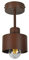 alfalux Lampe Deckenlampe LED 1 Flammig Deckenleuchte Metall E27 Geeignet Industriell Schlafzimmer Küche Wohnzimmer OST1010BR Braun