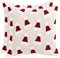 Tosleo 2er Set Weihnachten Kissenbezug Roter Tuffhut 45x45cm Kissenbezüge aus Baumwolle Leinen Kissenhülle Dekokissen für Sofa Wohnzimmer Schlafzimmer Couch Heimdekoration