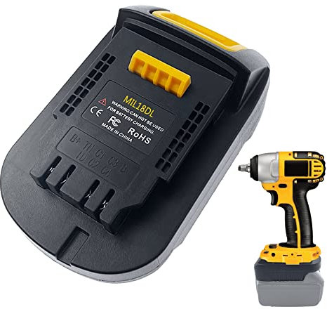 Fybemax Battery Adapter MIL18DL for Milwaukee 18V M18 Battery to Convert for Dewalt 18V 20V Max XR Tool Use (Adapter Only)