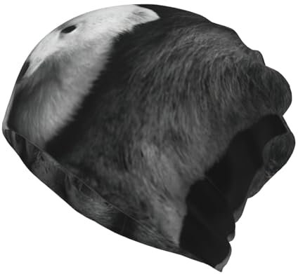 OdDdot Northern Lights1 Beanie-Mütze für Damen und Herren, warme Wintermützen, Strickmütze, Kopfbedeckung, Geschenk für Männer und Frauen, eisbär, One size