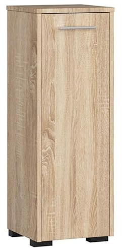 AKORD Stehender Badezimmerschrank schränke | Badezimmer kommode | FIN S30 eintürig | B30 x H82 x T30 cm | Tür mit Links- oder rechtseitiger Montage | 12,5 kg