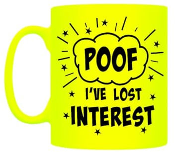 Grindstore Poof! I've Lost Interest Neon Mug Yellow