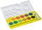 Lamy Deckfarbkasten aquaplus neon-yellow mit 12 Farben - ideal für den Schulunterricht - mit Farbkreis nach Johannes Itten & Deckweiß - Mischfelder im Deckel