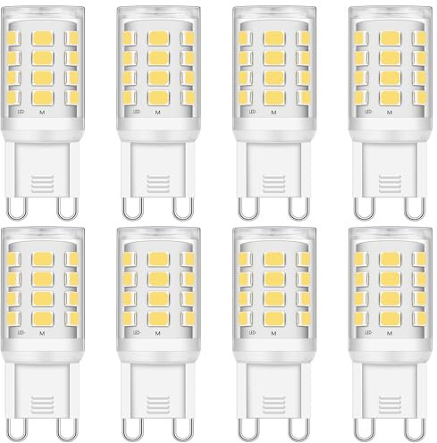 Brantoo G9 LED Glühbirnen 3W Neutralweiß 4000K Entspricht 15W 20W 25W 28W 33W Halogen Glühbirnen, G9 Sockel Energie sparen LED Lampe, Kein Flimmern, Nicht dimmbar, 320LM, AC 220-240V, 8er Pack