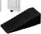 Door Stopper - Wedge Rubber Door Stop, Sturdy Stackable Door Stops for All Floors, Non-Slip Black Stopper