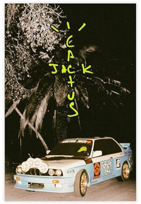 ZKAWE Poster su tela, motivo: Travis Scott, cactus Jack Jackboys, decorazione per camera da letto, sport, ufficio, stanza, regalo, senza cornice, 30 x 45 cm