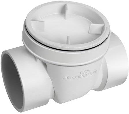 Zejoot PVC Backwater Valve,4 inch Drain Backflow Preventer, Backflow Preventer Valve Prevents Sewage and Rainwater from Flowing Back