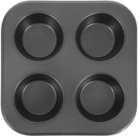 IMIKEYA Muffin Backform: 4er Muffinform Klein Karbonstahl Antihaft für Cupcakes und Muffins - Muffinblech Muffinförmchen Tin Backform für Heißluftfritteuse Backofen