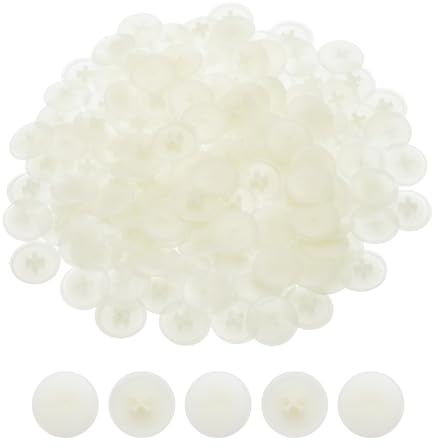 QUARKZMAN Schraubenabdeckungen, 228 Stück 17mm - Kunststoff-Selbstsichernde Schraubenmutter-Abdeckung, Dekorabdeckung für Phillips Cam-Fitting-Mutter Selbstschneidschraube, Warmweiß