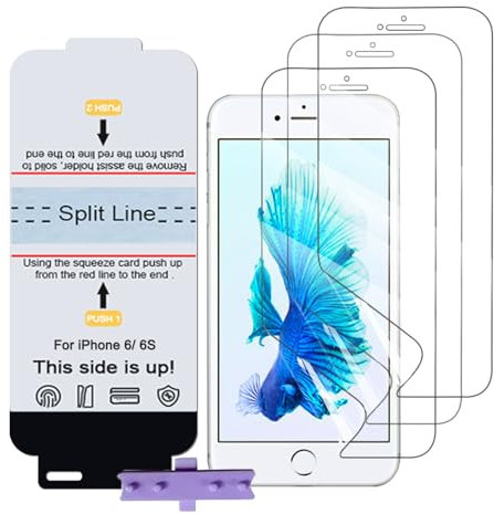 SLBESTLUC 3 Pezzi Telefono Pellicola Protettiva per iphone 6/6s, TPU Pellicola Protettiva Smartphone, HD Trasparente Pellicola Protettiva Idrogel, Senza Bolle(Non Vetro Temperato)