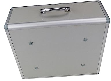 SAFIGLE Aluminiumlegierung Medikamentenbox Tragbar Mit Wandmontage Schloss Drei Fächer Für Aufbewahrungsbox Notfallmedikamente Silber