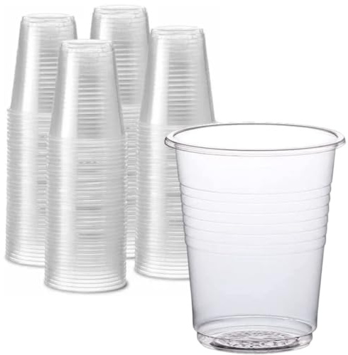 Prieto Larrey - Pack Vasos Reutilizables de Plástico Polipropileno Transparentes - 220ml - Ideal para fiestas y eventos (200, 220ml)