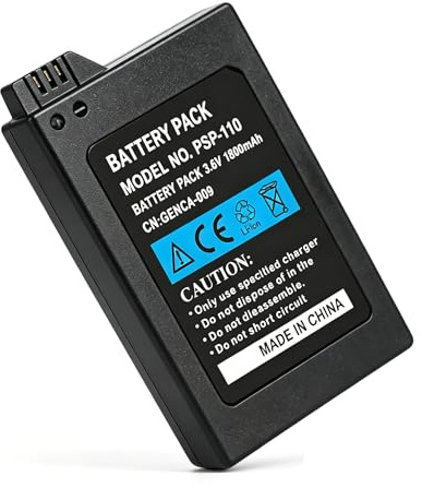 Wiederaufladbarer Akku, 1800 mAh, Lithium-Ionen-Akku für Sony PSP 1000(1001, 1002, 1003, 1004, 1005, 1006, 1007, 1008, 1010), PSP Fat, PSP-110