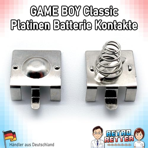 RetroRetter Batteriekontakte - Mainboard + Gehäuse - für GameBoy Classic - DMG Kontaktfedern Batteriekontakte Platine Motherboard