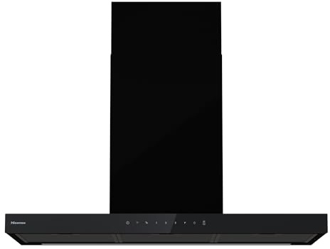 Hisense CH9T6226B - Campana extractora 90cm, 446 m³/h, Clase A+, Sincronización H2H, Sensor de aire puro, Función Boost, Eficiencia energética A+, Control Táctil, Alerta de filtro, Negro
