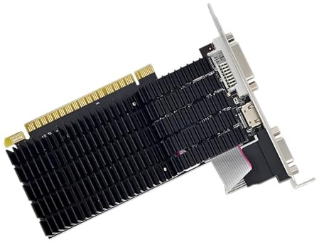 Sxhlseller R5230 2GB DDR3 Graphics Card, Low Profile PC Video Card with 160 Stream Processors, DVI VGA Ports for Small Form Factor Cases and Compact ATX Towers
