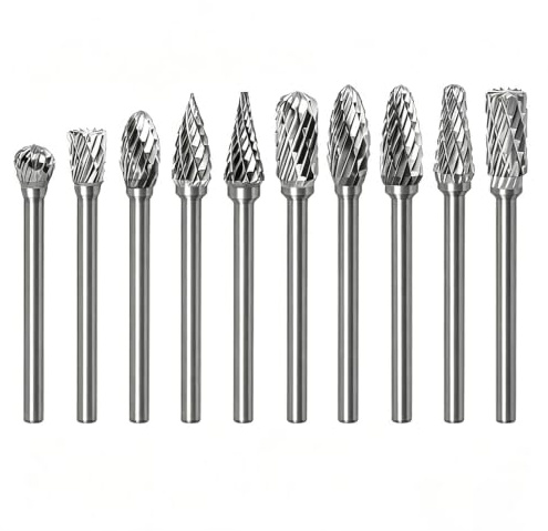 Hartmetall Frässtifte mit 1/8 Schaft, Fräser-Set für Holz & Metall