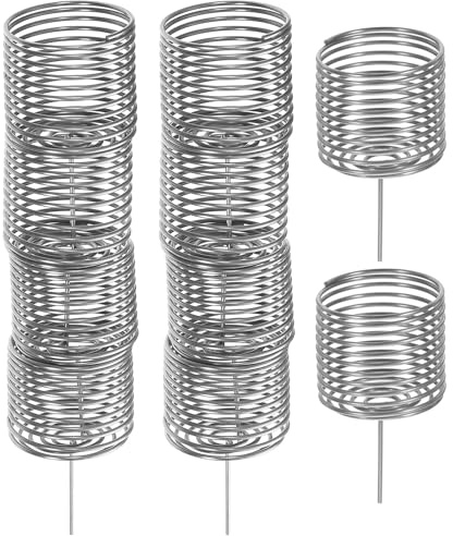Alipis Boîte à Engrais pour Plantes en Acier Inoxydable 10 Pièces, Argenté | Utilisation Engrais Granulaires, Finition Soignée, Réutilisable, pour Jardins Extérieurs et Balcons