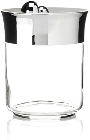 BUGATTI 22-155/07 Acqua Bocal Acier INOX/Porcelaine Blanc 11,5 x 11,5 x 15 cm
