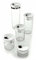 BUGATTI 22-155/07 Acqua Bocal Acier INOX/Porcelaine Blanc 11,5 x 11,5 x 15 cm