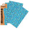 Clairefontaine C410O Decopatch Papier, 3er Pack Blau mit Bunden Herzen