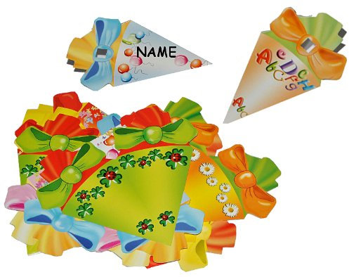 alles-meine.de GmbH 6 STK. Namensschild/Geschenkanhänger/Schultütenanhänger Schulstart Schulanfang - Anhänger für Schultüte Namensanhänger
