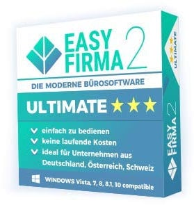 EasyFirma Rechnungssoftware mit E-Rechnung Modul, Digitale Buchhaltung (EasyFirma 2 Ultimate, PC)