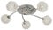 Lighting Collection G9 5 Light Ceiling Flush Fitting with Wire Shades, Chrome
