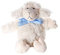 Mousehouse Gifts 23cm Stofflämmchen Baby Kuscheltier plüschtiere mit blau Karierten Schleife für Baby Jungen