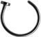 Soul-Cats Nasenpiercing Nasenring Fake Piercing Ring Hufeisen, Farbe: Schwarz;Durchmesser: 8 mm