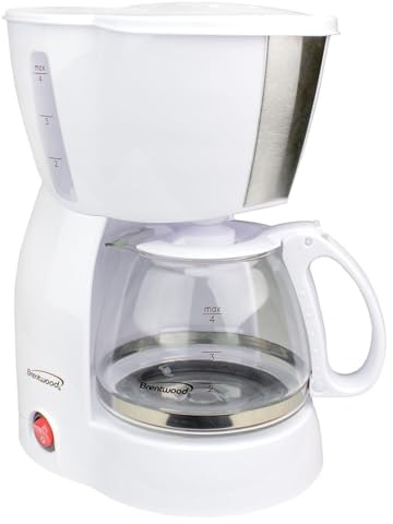 Brentwood Appliances TS-213W 4 Cup Coffee Maker, White