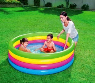Bestway - 51117 - Piscine gonflable arc-en-ciel, 4 boudins, 157 x 46 cm