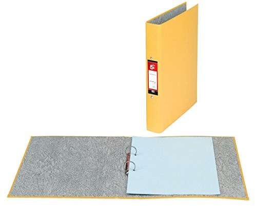 5 Star Office Ring Binders 2 O-Ring Size 25mm A4 Yellow [Pack 10]