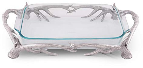 Arthur Court Antler Casserole with 3-Quart Pyrex