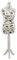 LUCCESI Schneiderpuppe | Größen S - XL (Female ♀) | Torso Size: XL (44-46) | Wechselbezug Creme-Weiss/florales Muster (schwarz) | Standfuss Weiss | Damen - Schaufensterpuppe