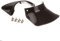 SET Schmutzschutz, schwarz vorne und hinten, mit Nieten zur Befestigung S50, S51, S70