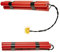 W WIDMANN MILANO Party Fashion, Plastiksprengstoffstäbe, humorvoll, praktische Maße (24 cm), langlebiges Material, leuchtend rote Farbe, geeignet für Kinder ab 12 Monaten