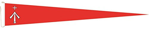 U24 Langwimpel Stralsund Fahne Flagge Wimpel 150 x 40 cm Premiumqualität