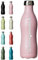 Dowabo Edelstahl Thermoflasche 500ml XXL Gravur Personalisiert mit Name oder Wunschtext - Flamingo