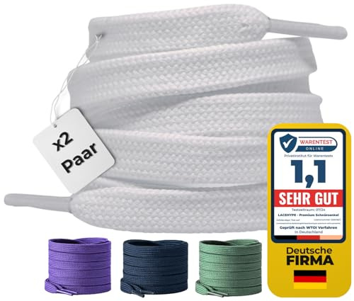 LaceHype - 2 Paar Premium Schnürsenkel 10mm, Schühbänder aus Polyester LC1