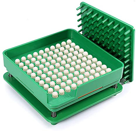 Manual Capsule Filling Machine for Powder Cosmetics - 100 Holes Empty Plates with Spreader, for Small Pharmacies Home Use (Green)