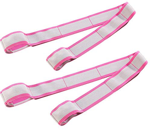 Speeron Widerstandsbänder: 2er-Set Fitnessbänder - Gummibänder mit Handschlaufen, 85 cm (Gymnastikband mit Schlaufen, Theraband, Fitnessgeräte)