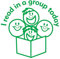 Stempel I Read In A Group Today, Grün