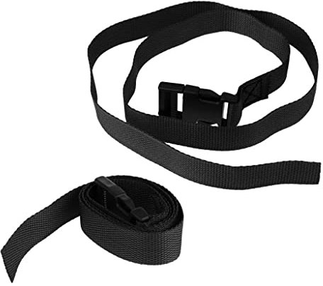 Milageto 2pcs Nylon Golf Trolley Gurtband Gurt Koffer Befestigungsgurt 2,5m - Schwarz