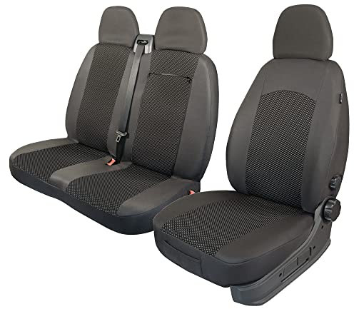 ewaschbaer Sitzbezüge kompatibel mit Citroen Jumpy II - (2+1) 2006-2016, maßgeschneidert