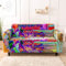 Highdi Stretch Sofabezug,3D Abstraktes Kunst Ölgemälde Sofaüberwurf Abdeckung Waschbar rutschfest Sofahusse Spandex Couchbezug für Wohnzimmer Möbelschutz (bunt,3-Sitzer: 190-230 cm)